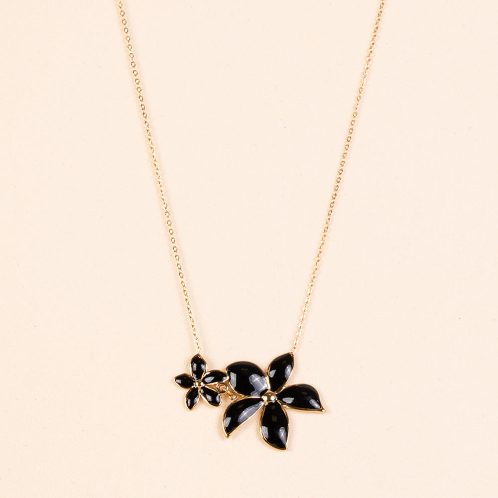 CHOKER NECKLACE WITH FLOWERS IN TWO SIZES
