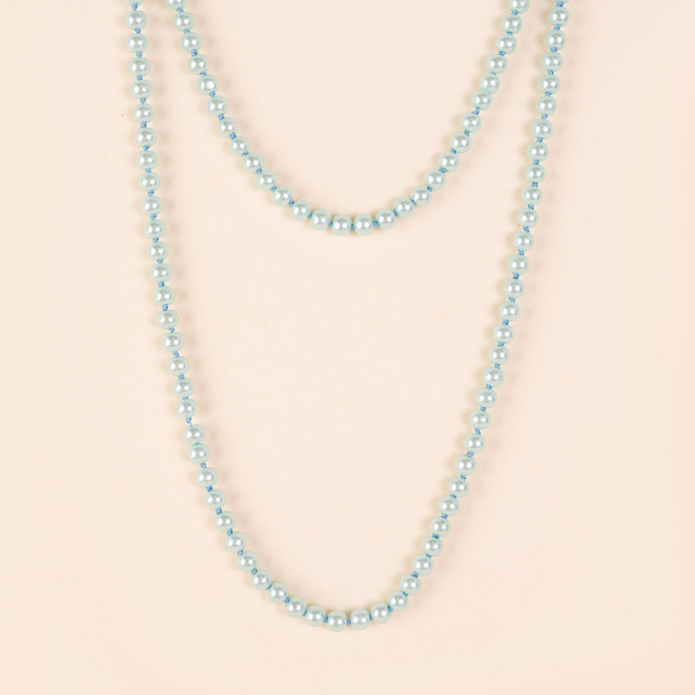 COLLANA LUNGA DI PERLE COLORATE