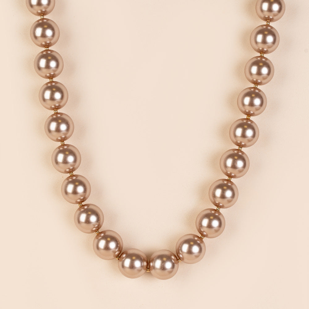 CHOKER NECKLACE WITH SHINY MIRROR PEARLS