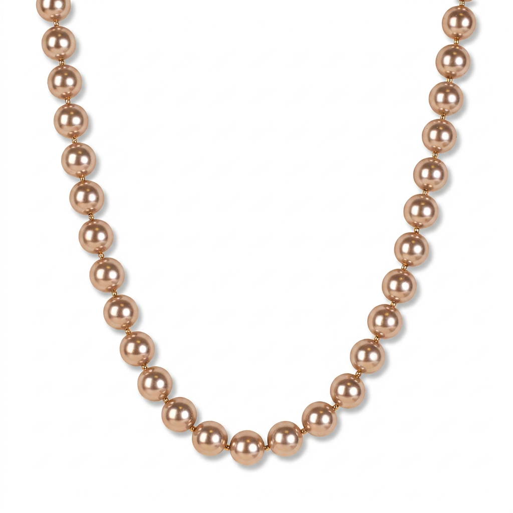 CHOKER NECKLACE WITH SHINY MIRROR PEARLS