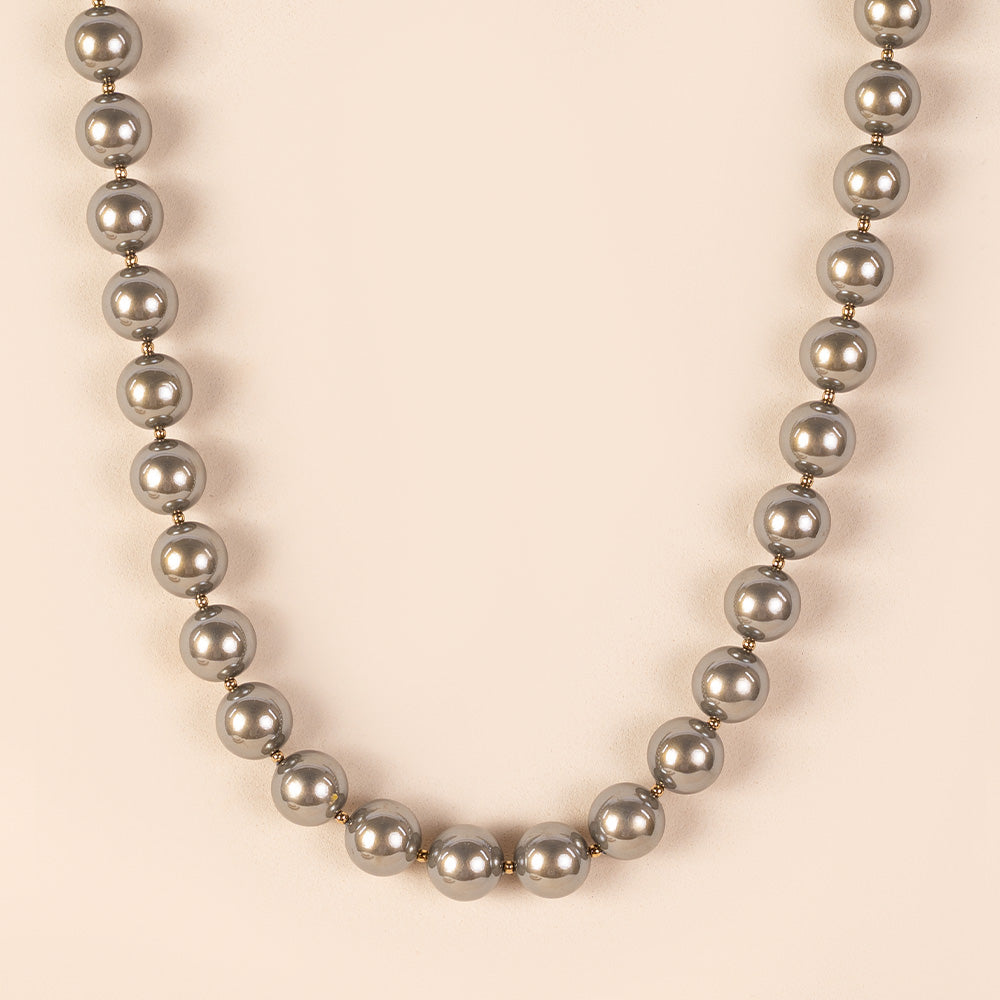 COLLANA GIROCOLLO CON PERLE SPECCHIATE LUCIDE