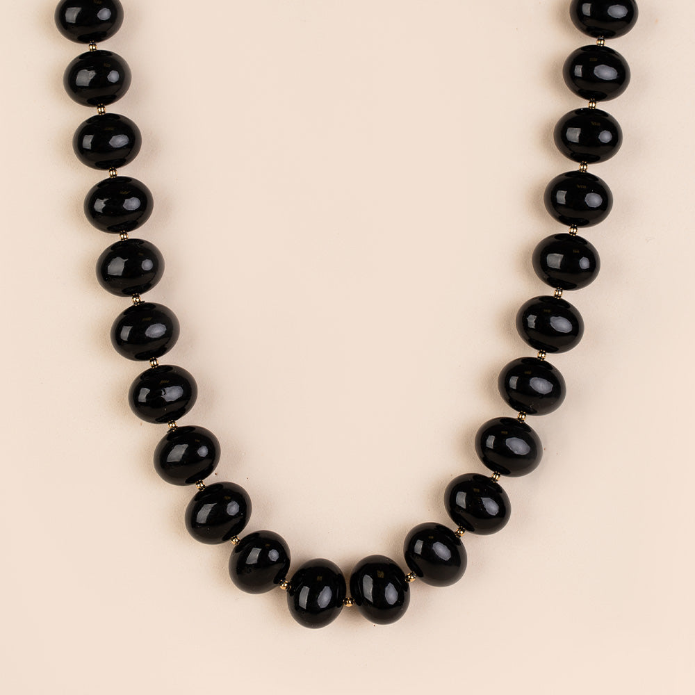 COLLANA GIROCOLLO CON PERLE OVALI GRANDI