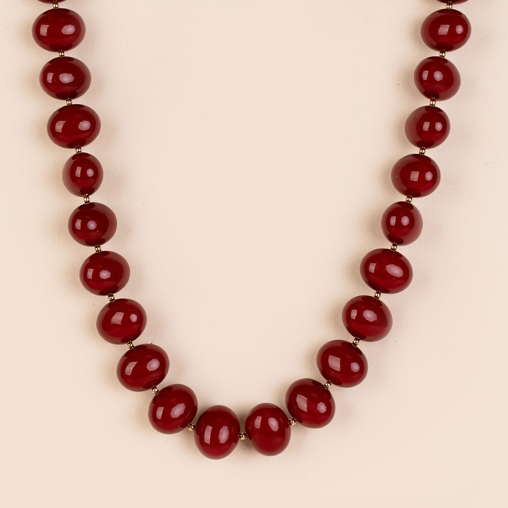 COLLANA GIROCOLLO CON PERLE OVALI GRANDI