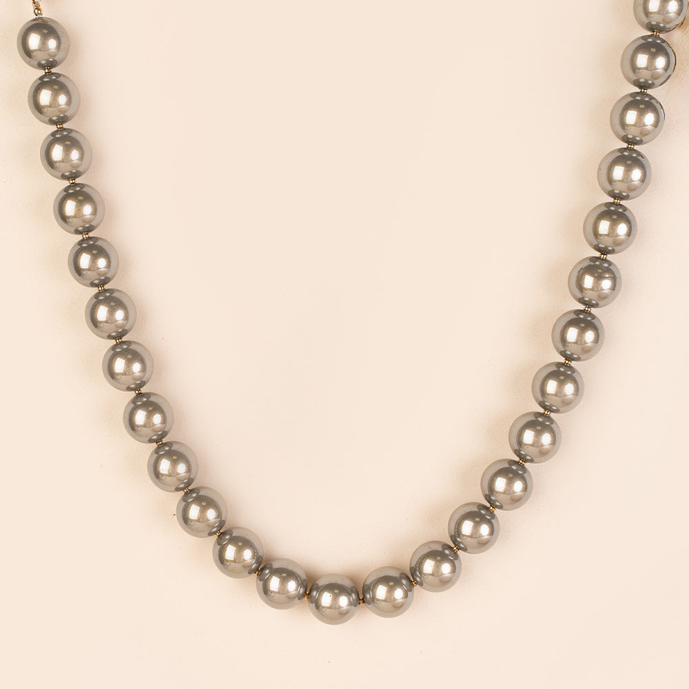 CHOKER NECKLACE WITH SHINY MIRROR PEARLS