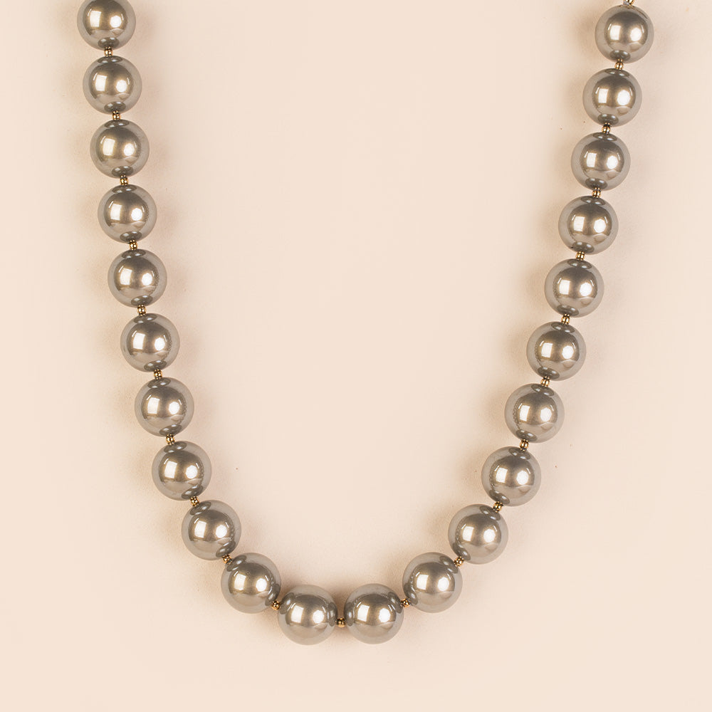 LARGE SHINY MIRROR PEARL CHOKER NECKLACE