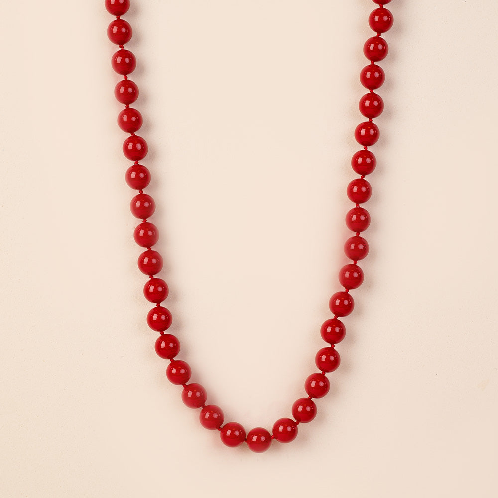COLLANA A GIROCOLLO DI PERLE CON NODI