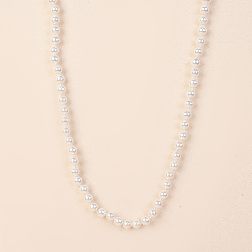COLLANA A GIROCOLLO DI PERLE CON NODI