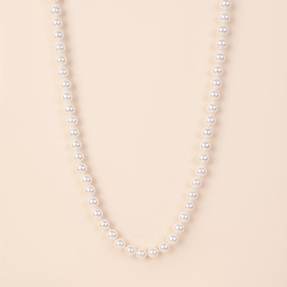 COLLANA A GIROCOLLO DI PERLE CON NODI