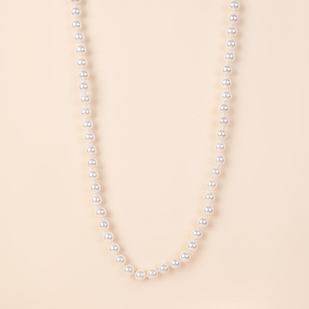 COLLANA A GIROCOLLO DI PERLE CON NODI