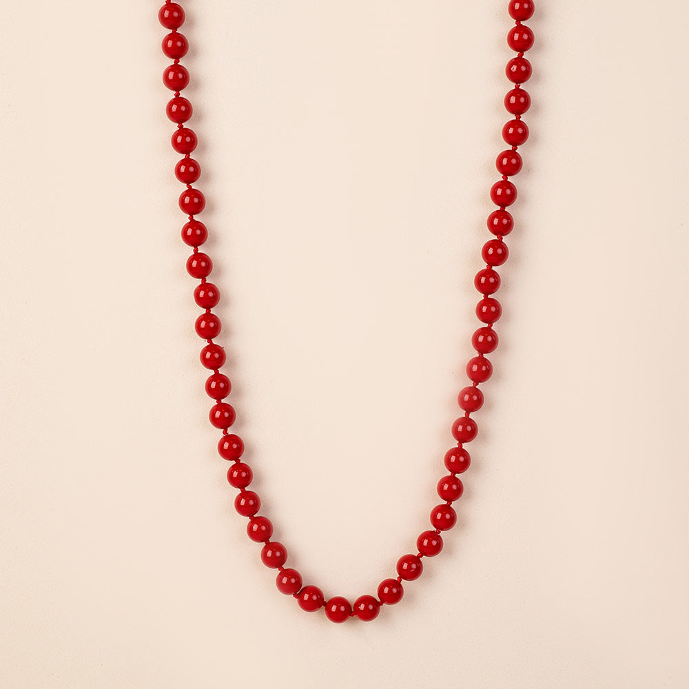 COLLANA A GIROCOLLO DI PERLE CON NODI