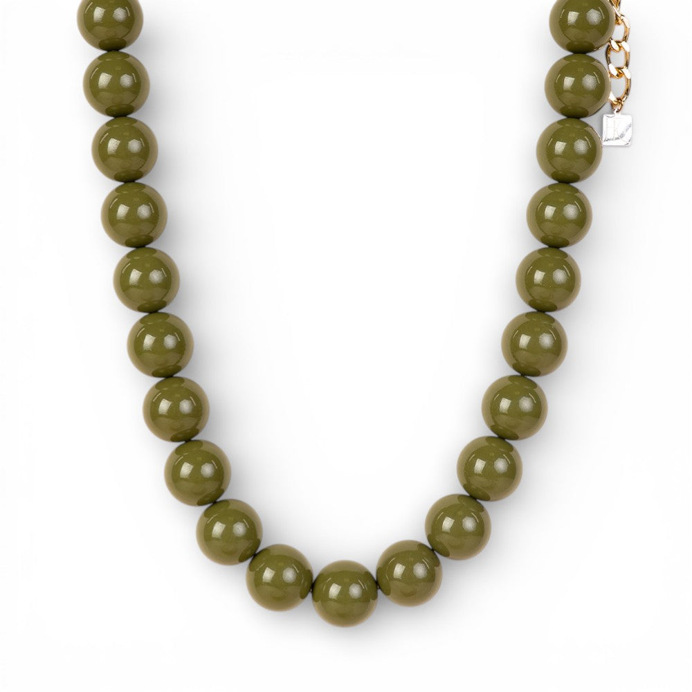 COLLANA GIROCOLLO CON SFERE COLORATE