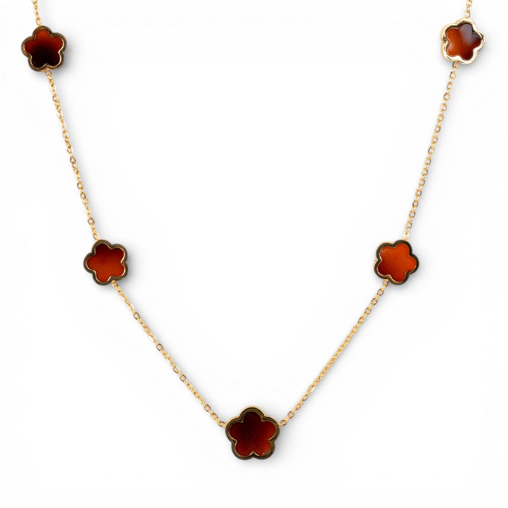 COLLANA GIROCOLO A CATENA CON FIORI