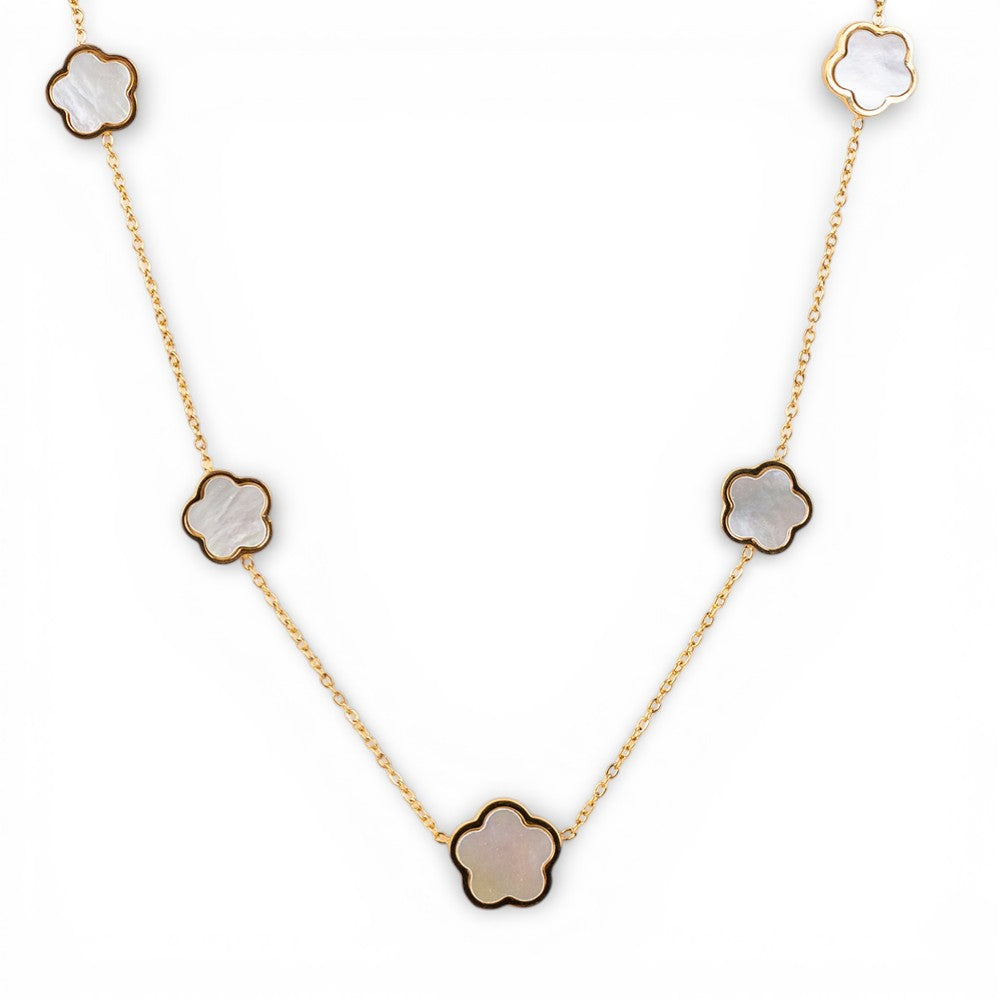 COLLANA GIROCOLO A CATENA CON FIORI