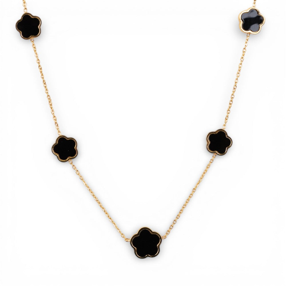 COLLANA GIROCOLO A CATENA CON FIORI