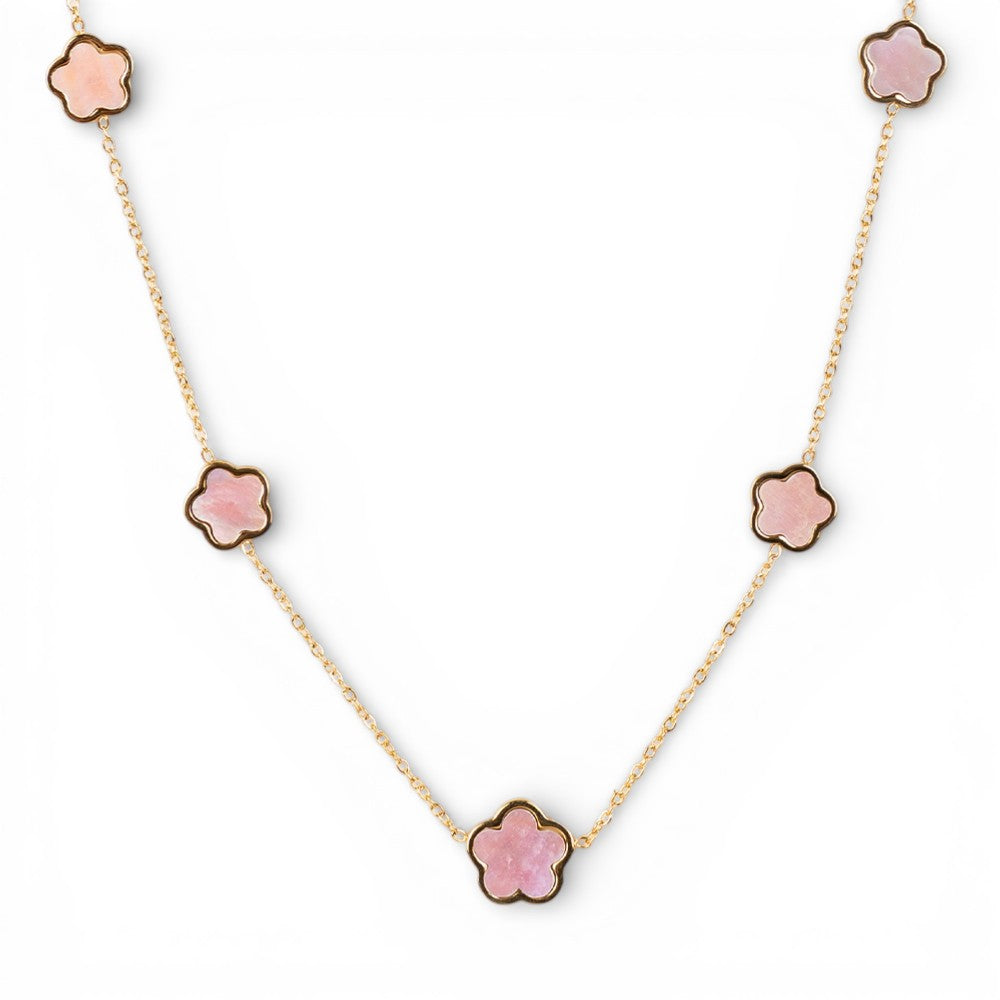 COLLANA GIROCOLO A CATENA CON FIORI