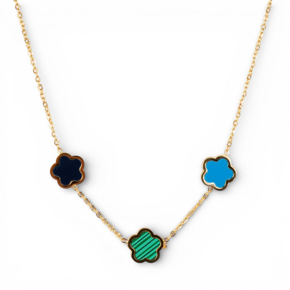 COLLANA GIROCOLO A CATENA CON FIORI