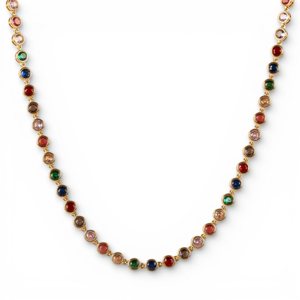 COLLANA GIROCOLLO CON STRASS ROTONDI