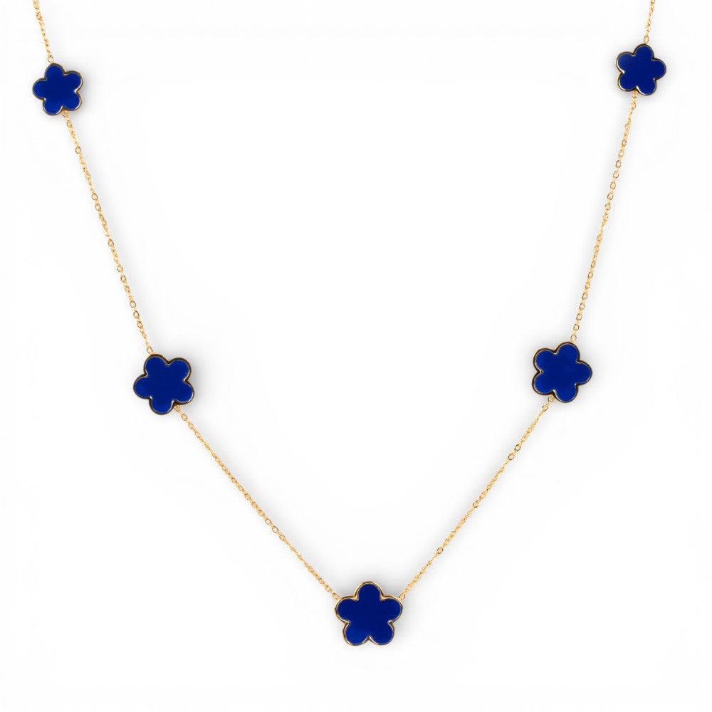 COLLANA LUNGA A CATENA CON FIORI