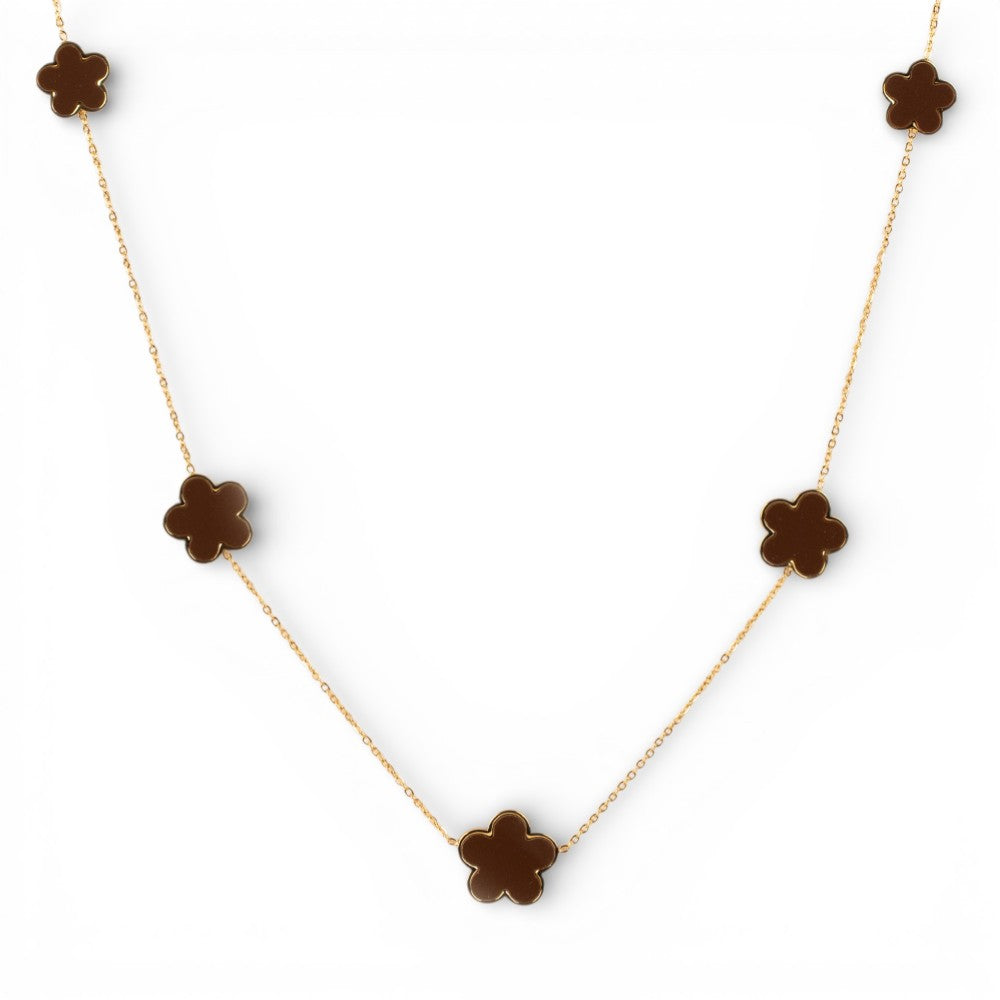 COLLANA LUNGA A CATENA CON FIORI