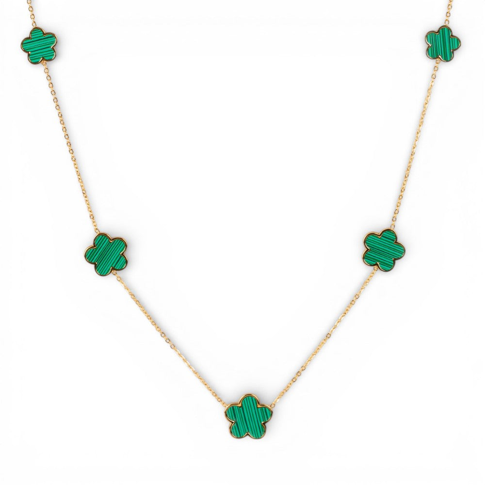 COLLANA LUNGA A CATENA CON FIORI
