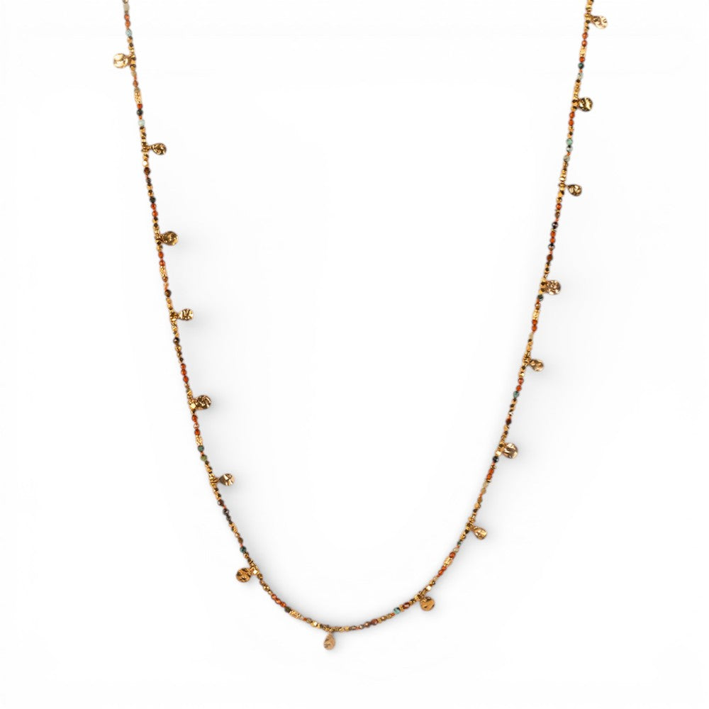 COLLANA LUNGA CON MINI CRISTALLI COLORATI