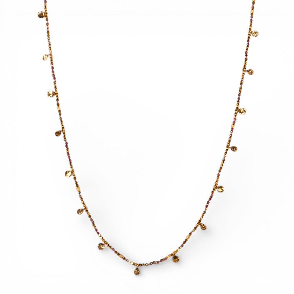 COLLANA LUNGA CON MINI CRISTALLI COLORATI