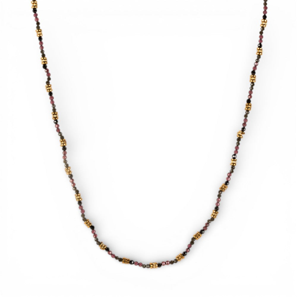 COLLANA GIROCOLLO CON CRISTALLI COLORATI