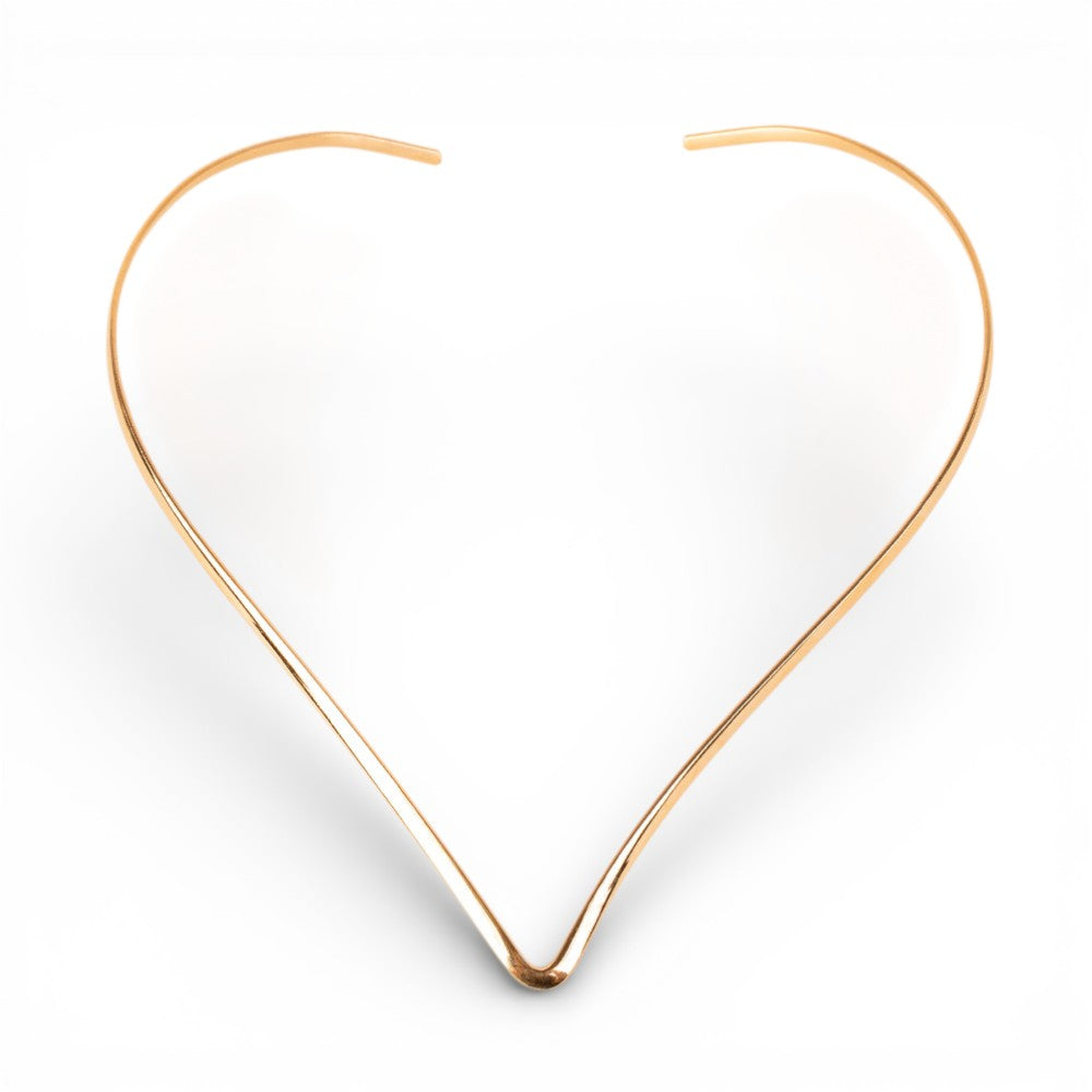 COLLANA RIGIDA A V ARROTONDATA