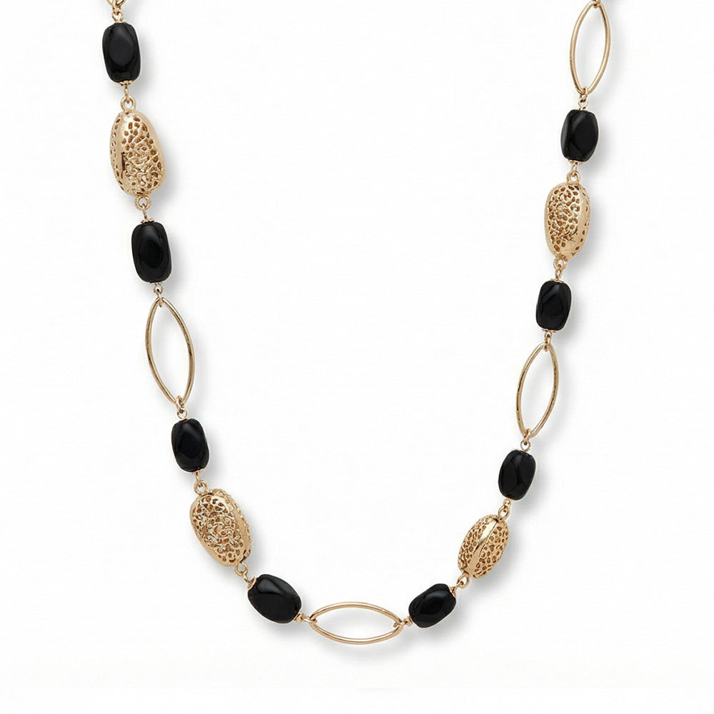COLLANA LUNGA CON DETTAGLI TRAFORATI