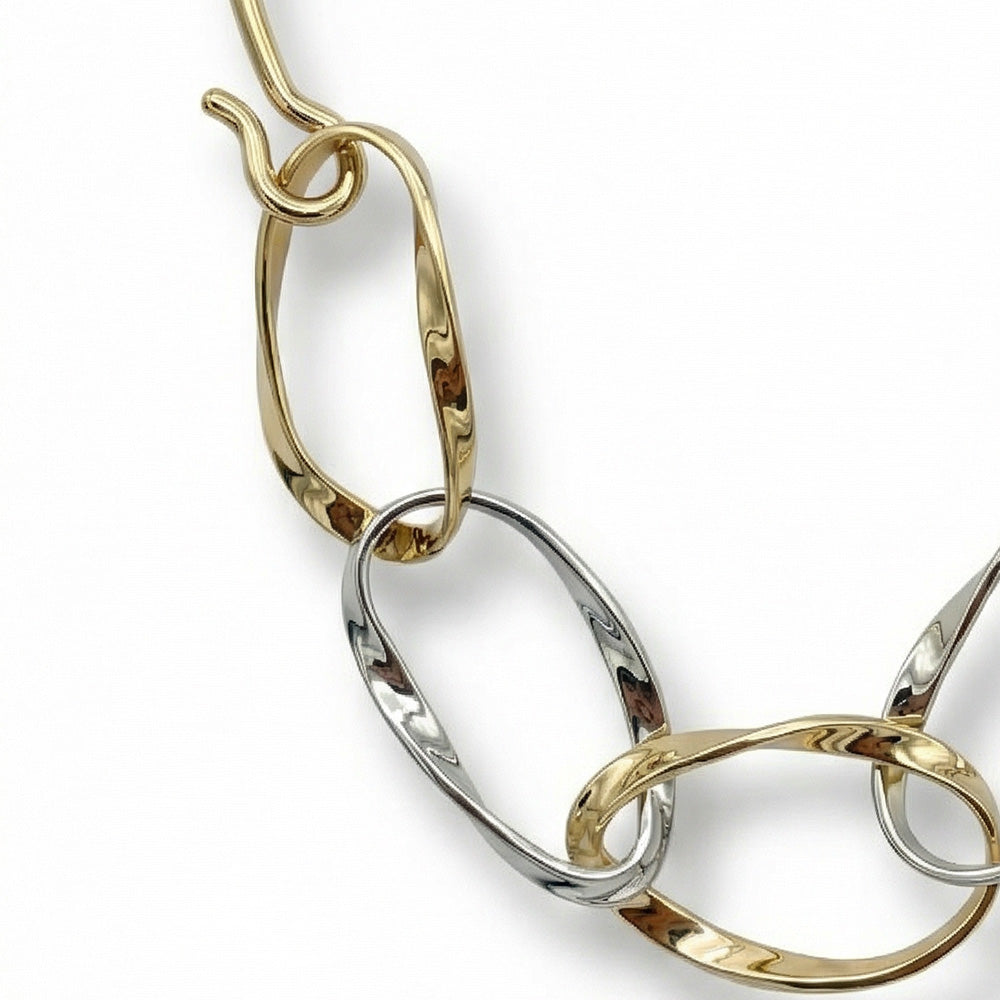 COLLANA SEMI RIGIDA CON CATENA PENDENTE DA AGGANCIARE