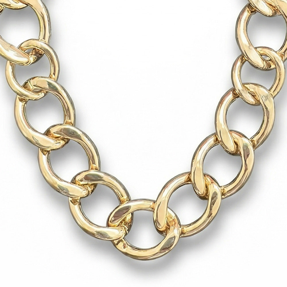 COLLANA GIROCOLLO CON MAGLIE LARGHE E SPESSE