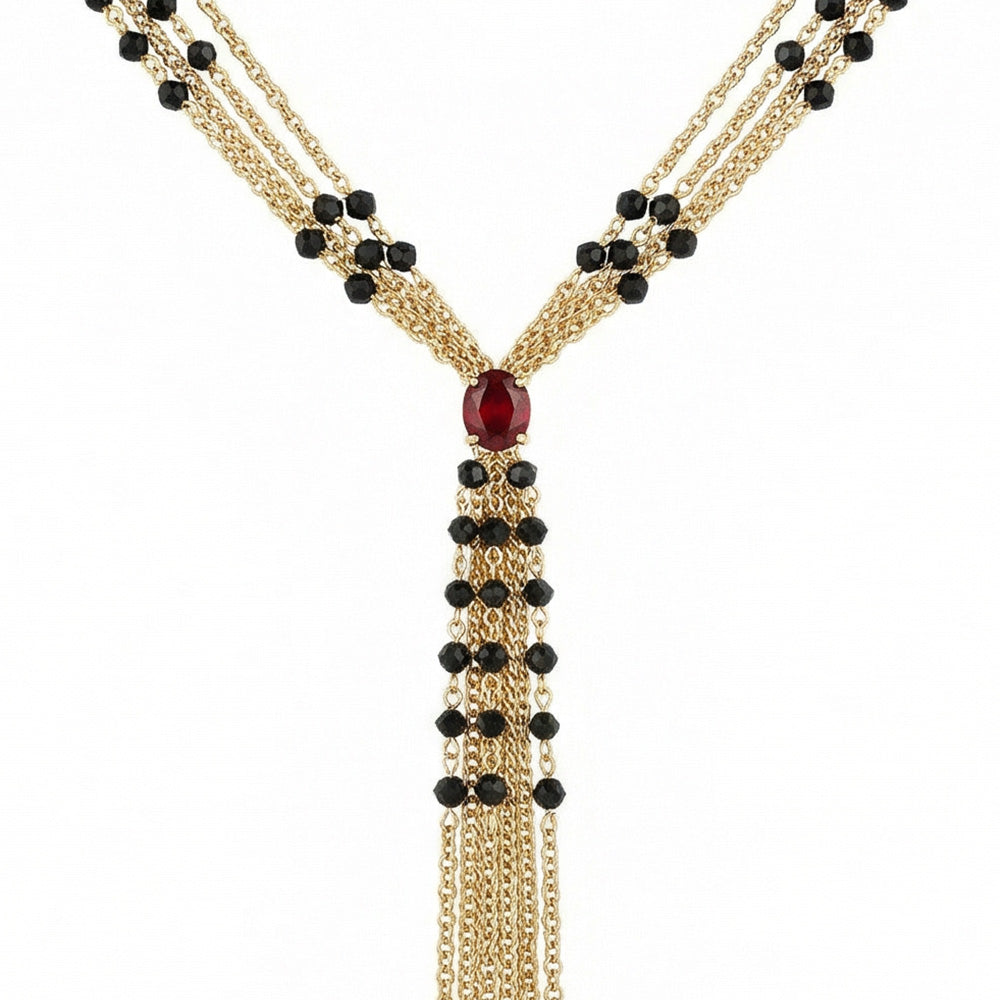 COLLANA MULTIFILO CON PENDENTE