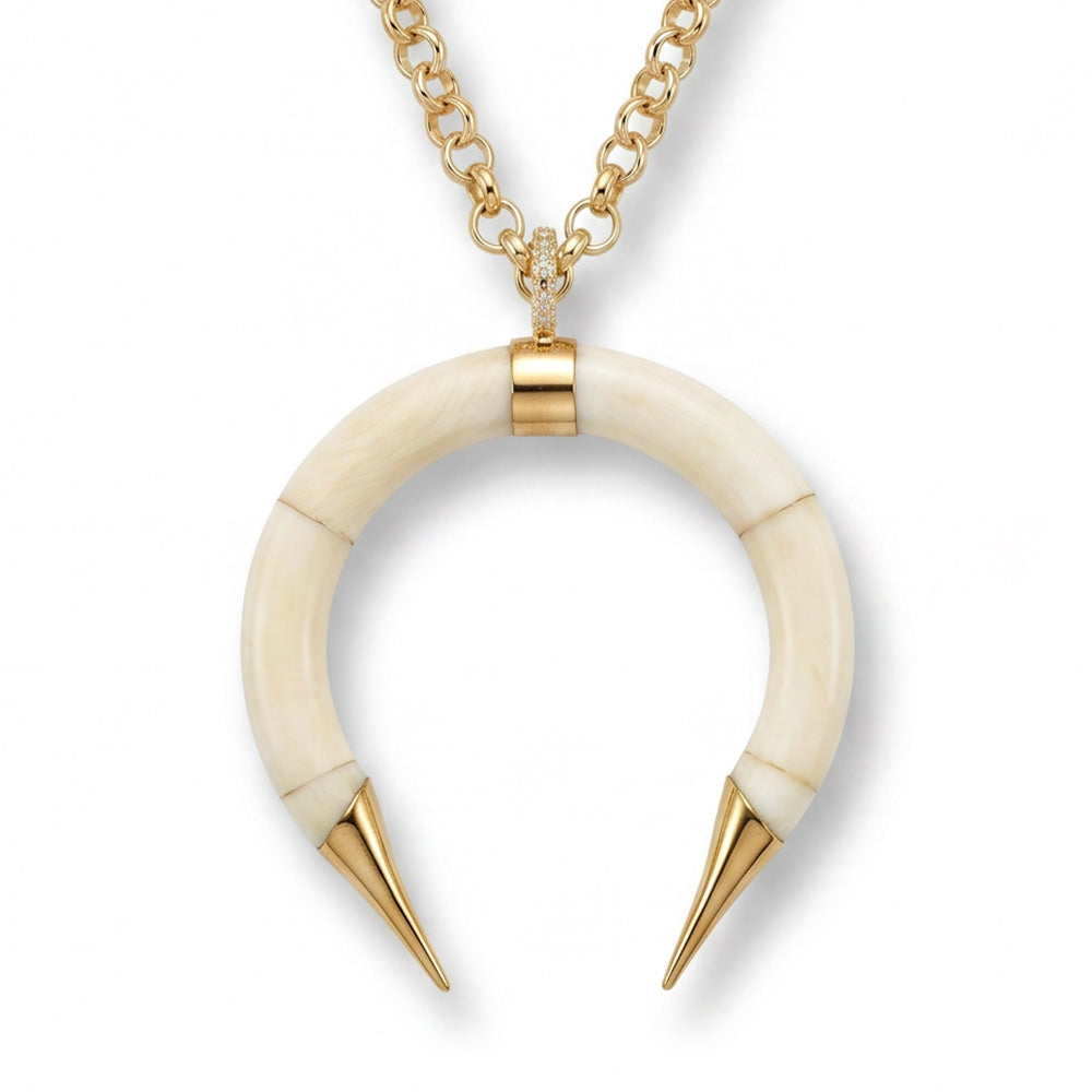 COLLANA LUNGA CON FERRO DI CAVALLO APPUNTITO