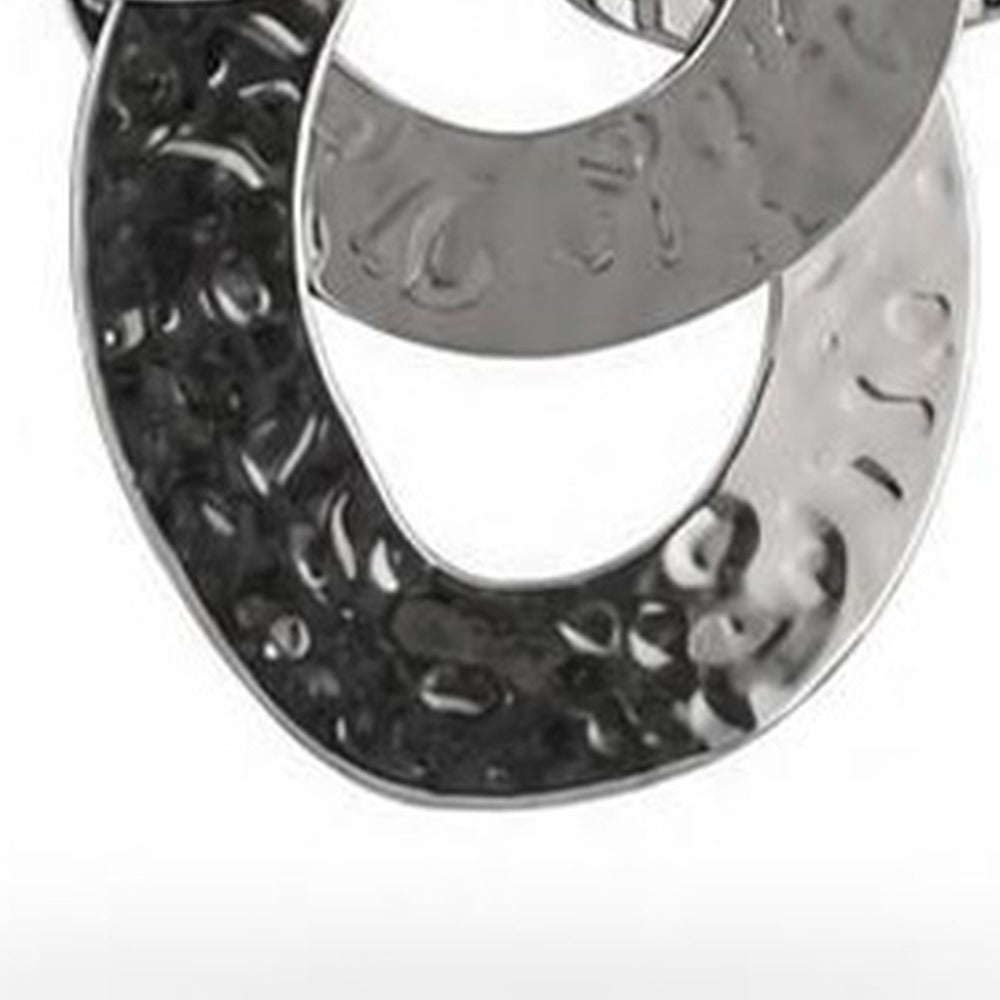 COLLANA CERCHI GRANDI CON EFFETO MARTELLATO