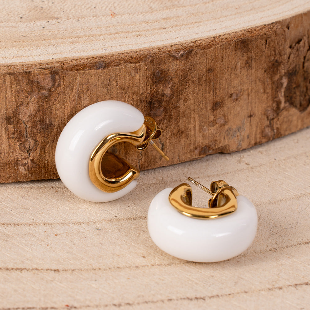 THICK SMALL HOOP EARRINGS