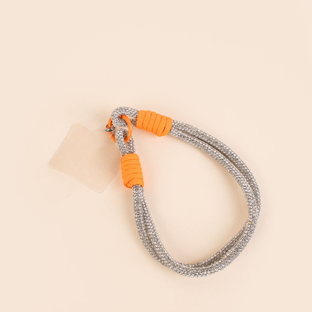 LACCIO PER CELLULARE CON STRASS E CORDA