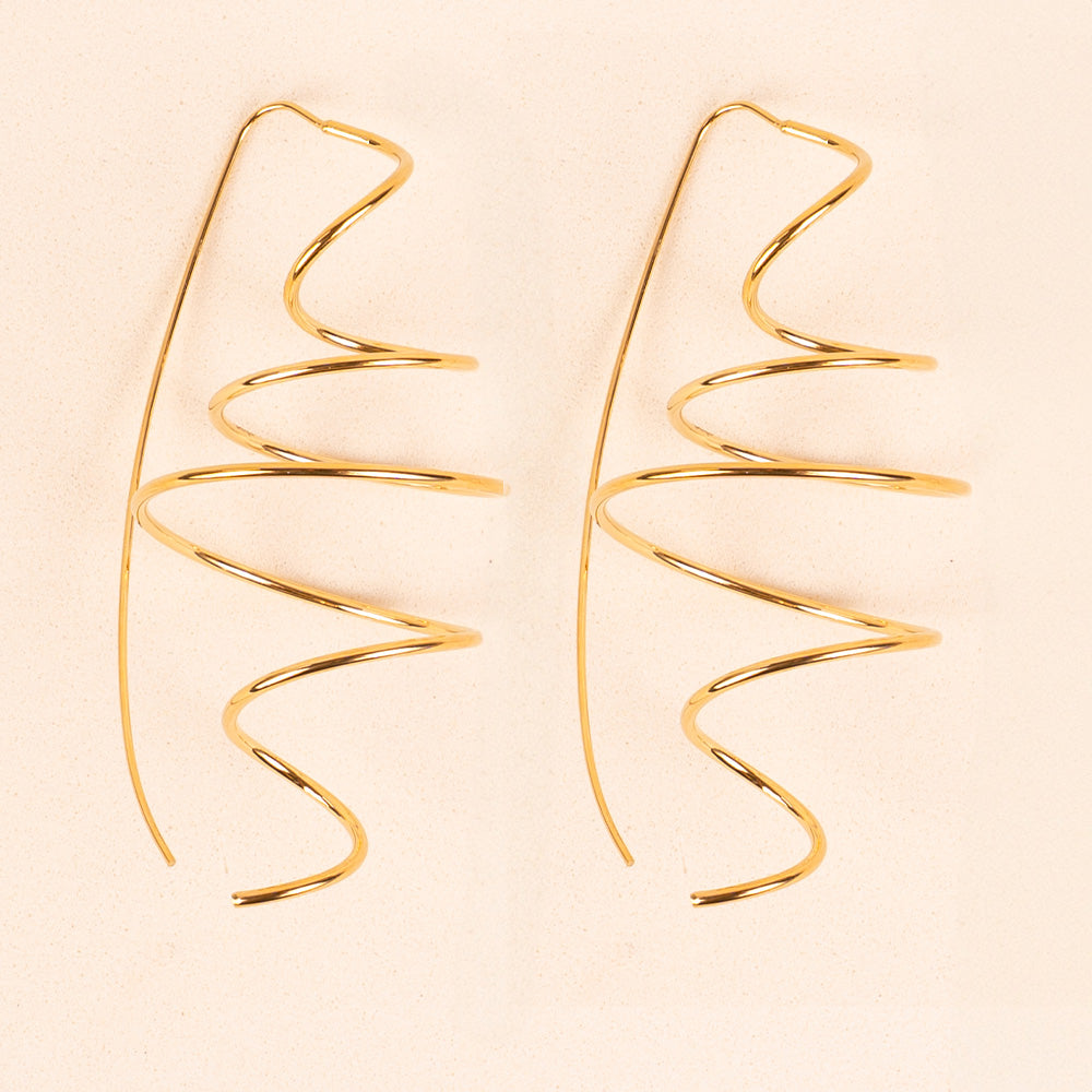 ORECCHINI PENDENTI A SPIRALE