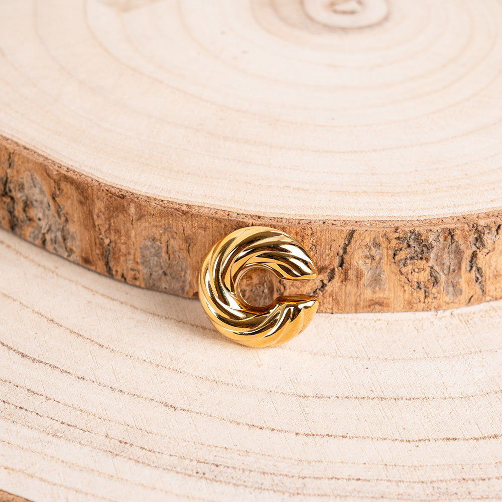 STRIPED FAKE EARRING EARCUFF