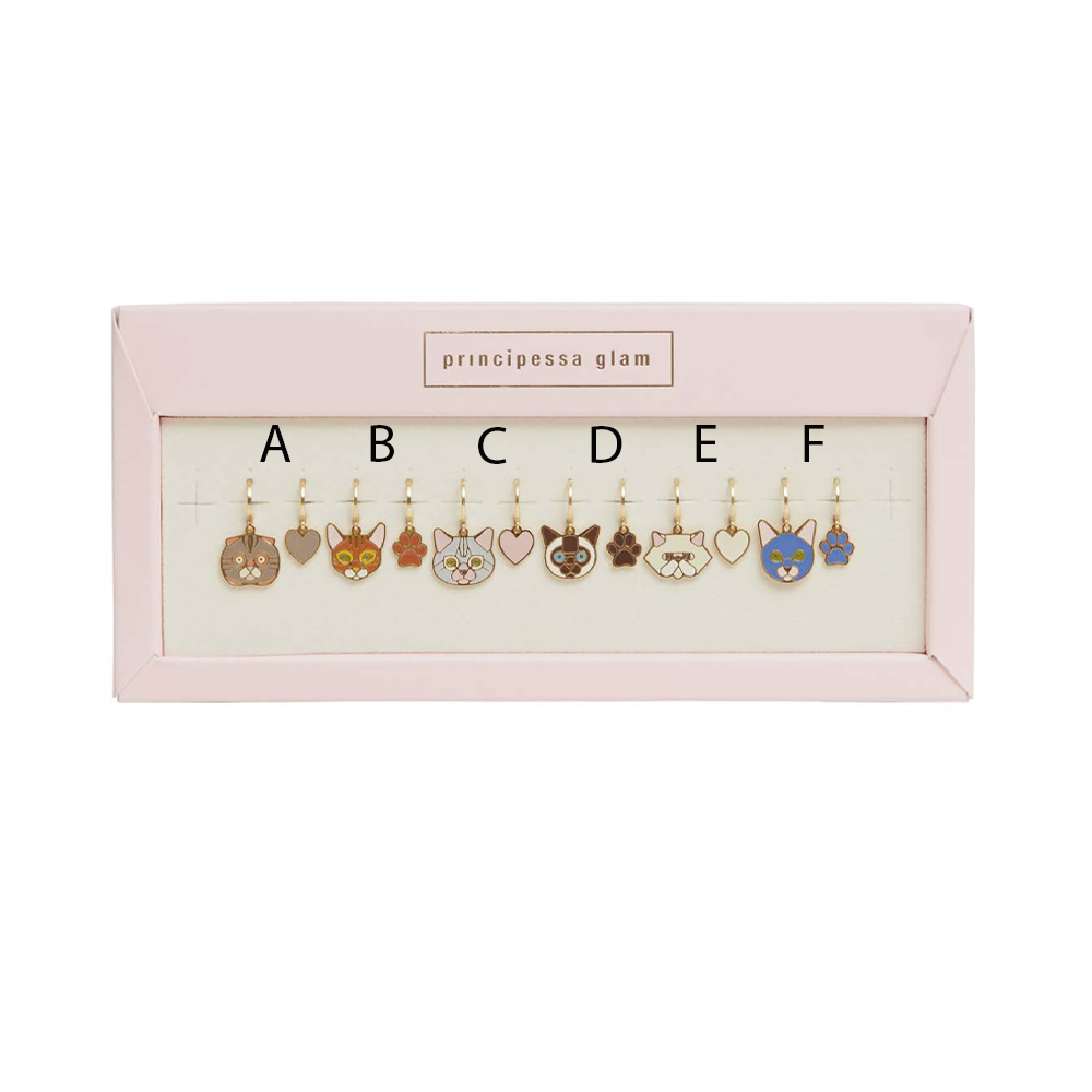 ORECCHINI PENDENTI GATTI MINIHOOPS