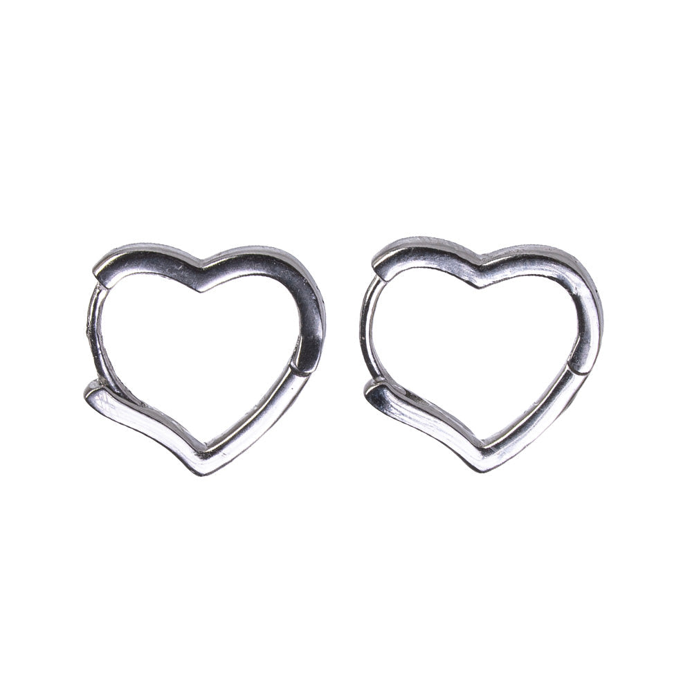 HEART SHAPE HOOP DANGLING EARRINGS