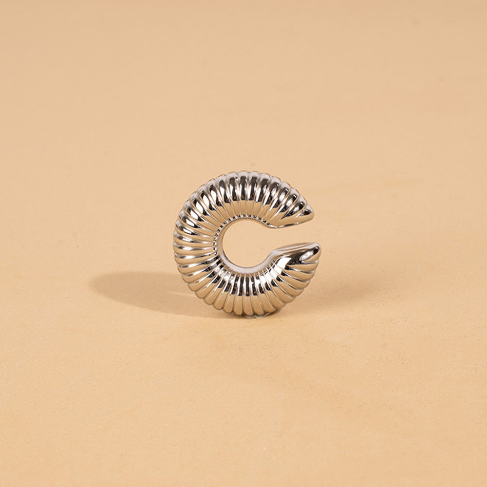 LARGE STRIPED EARCUFF EARRING