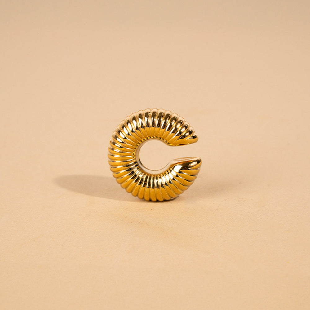 LARGE STRIPED EARCUFF EARRING