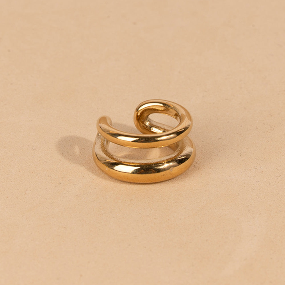 ORECCHINI EARCUFF DOPPIO CON FASCE DI DIVERSA GRANDEZZA