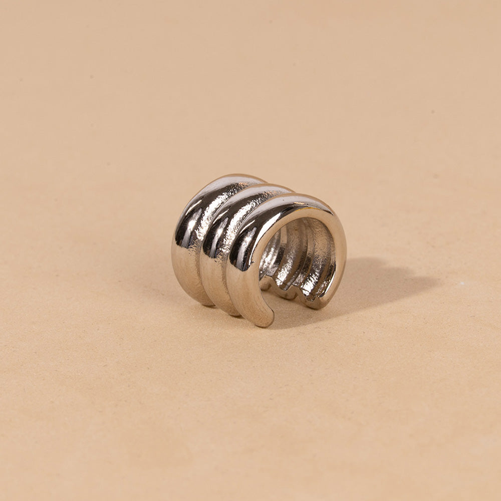 SMOOTH THREE BAND EARCUFF EARRING