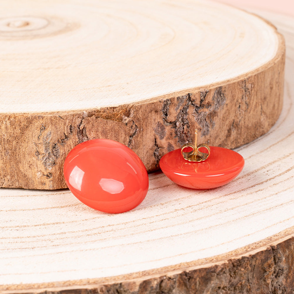 ORECCHINI A BOTTONE COLORATI