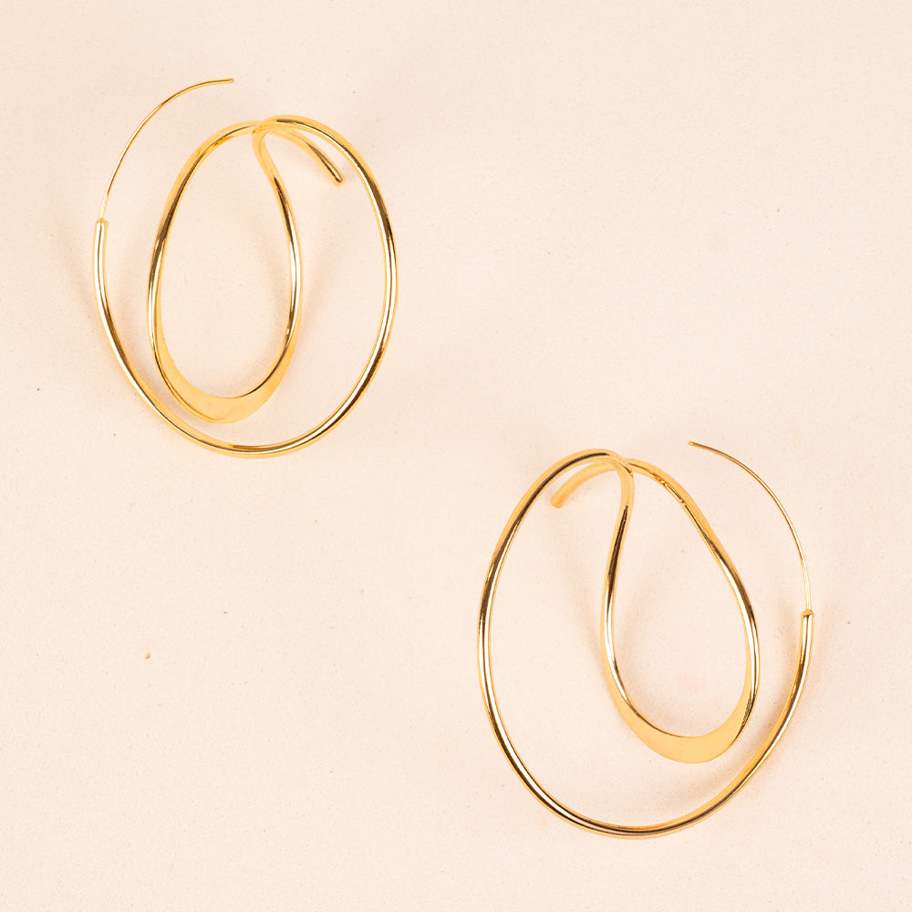 ORECCHINI PENDENTI MINIMAL IRREGOLARI