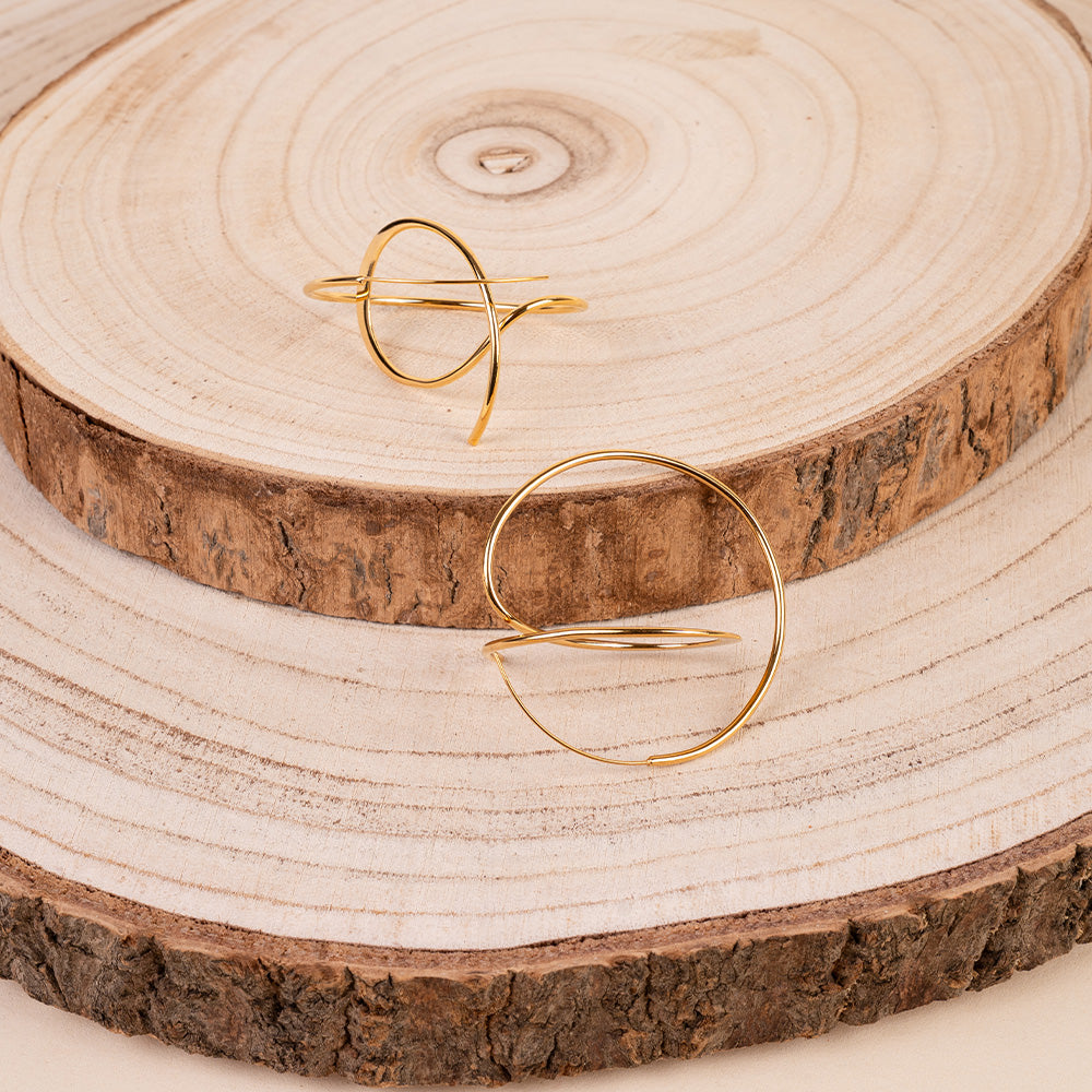 ORECCHINI PENDENTI MINIMAL IRREGOLARI