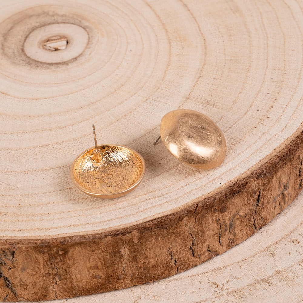 ORECCHINI A LOBO ROTONDI A BOTTONE