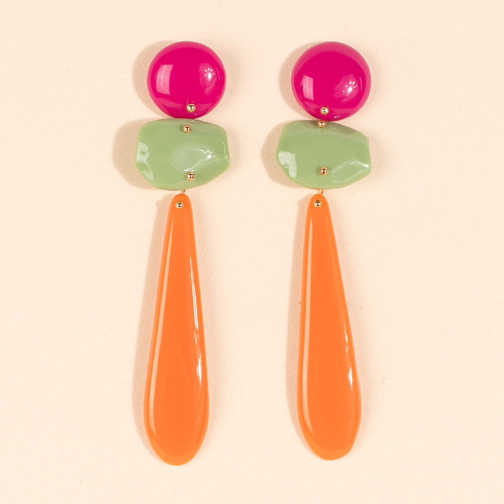 ORECCHINI PENDENTI CON PIETRE IRREGOLARI