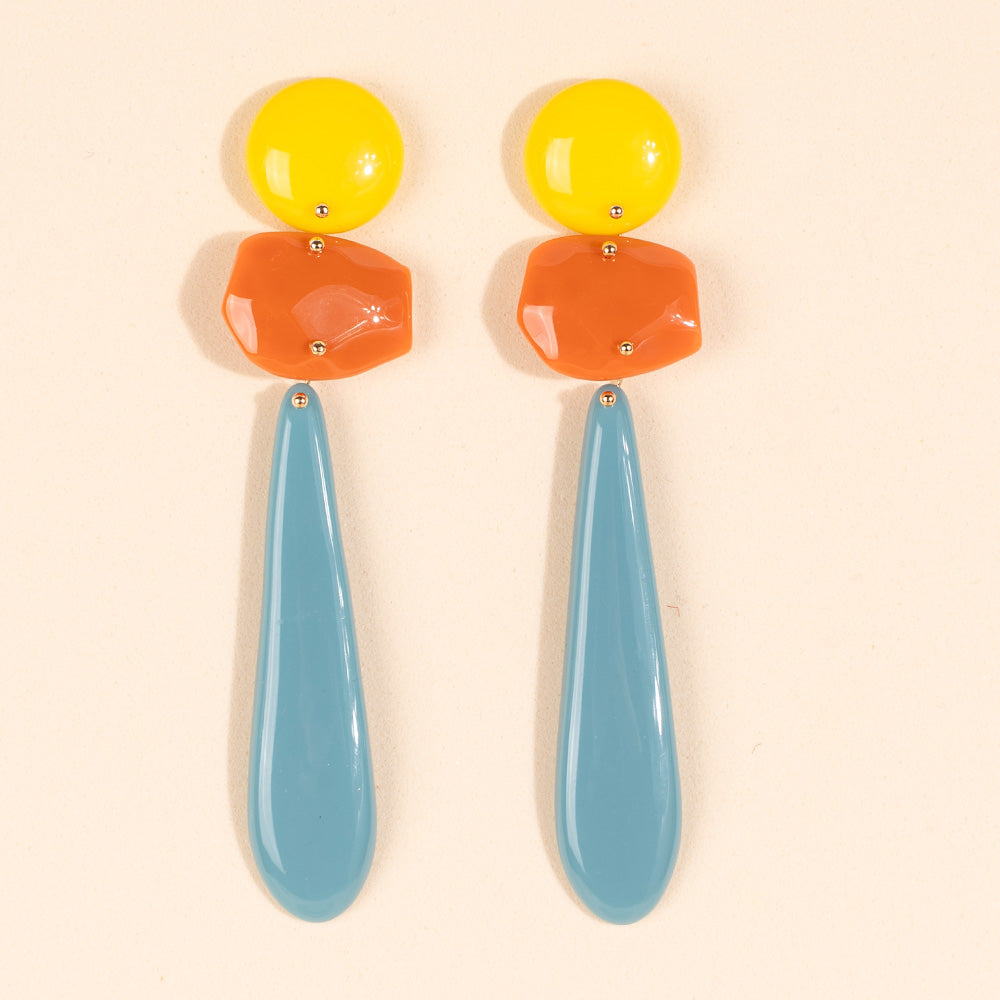 ORECCHINI PENDENTI CON PIETRE IRREGOLARI